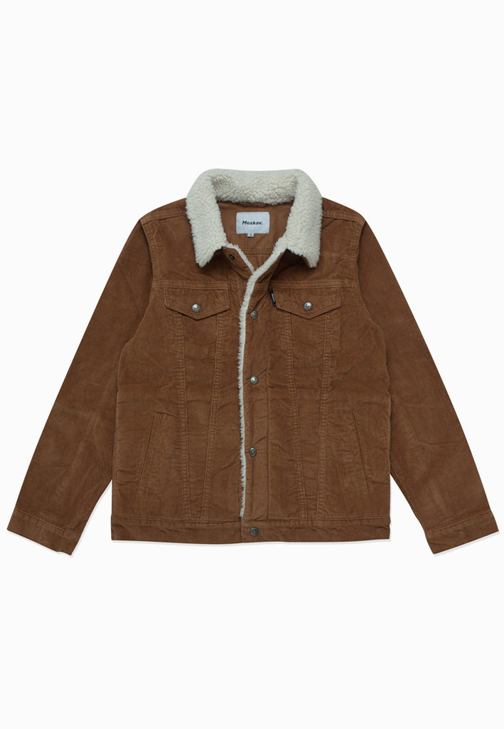 EMPIRE BROWN CORDUROY TRUCKER SHERPA JACKET