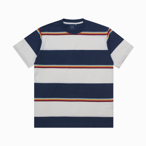 Moskav Sundown Navy Stripe Tee
