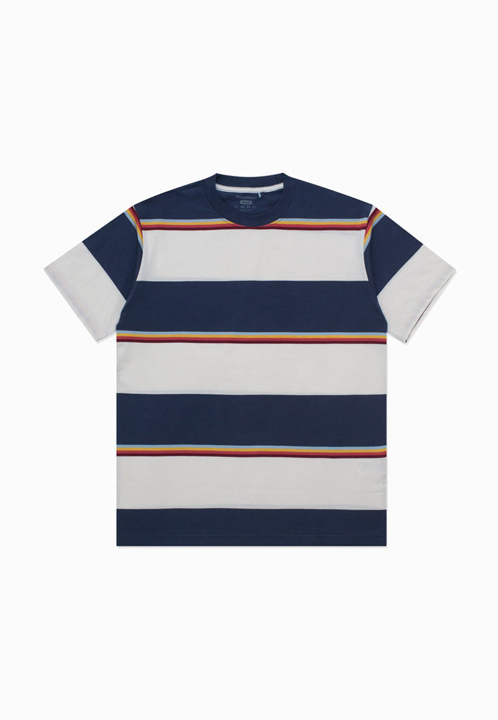 Moskav Sundown Navy Stripe Tee