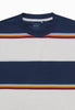 Moskav Sundown Navy Stripe Tee
