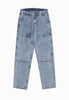 Moskav Japanese Double Knee Blue Wash Pants