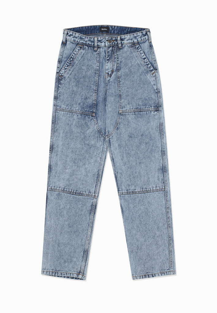 Moskav Japanese Double Knee Blue Wash Pants