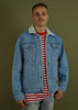 EMPIRE BLUE DENIM TRUCKER SHERPA JACKET
