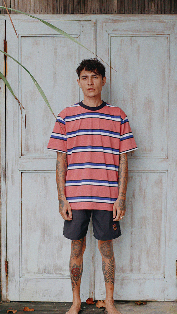 Moskav Aston Pink Stripes Tee