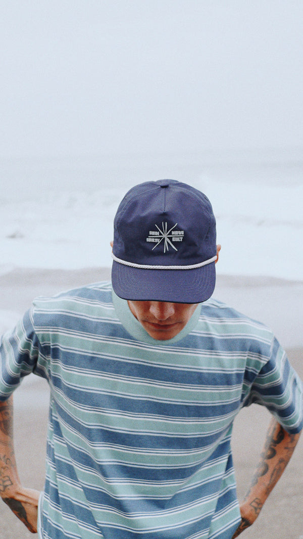 Moskav Salty Wave Navy 5 Panels Classic Rope Hat