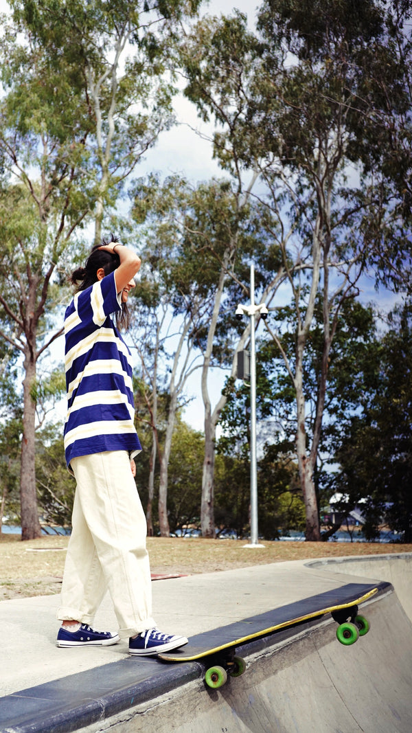 Moskav Carlton Blue Stripe Tee