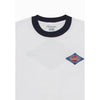 Moskav Holidays Badge White-Navy Ringer Tee