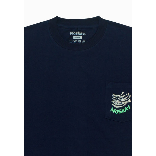 Moskav Anchovy Navy Pocket Tee