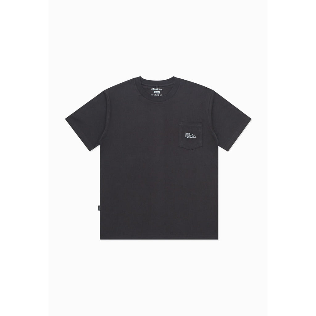 Moskav Flag Dark Grey Pocket Tee