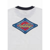Moskav Holidays Badge White-Navy Ringer Tee