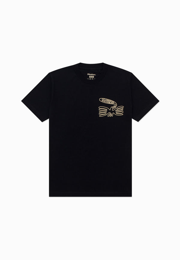 MOSKAV TWEET BIRD BLACK TEE