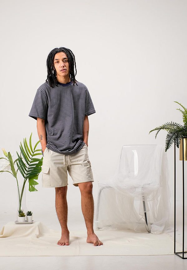 ALLEN GREEN - NAVY STRIPES TEE