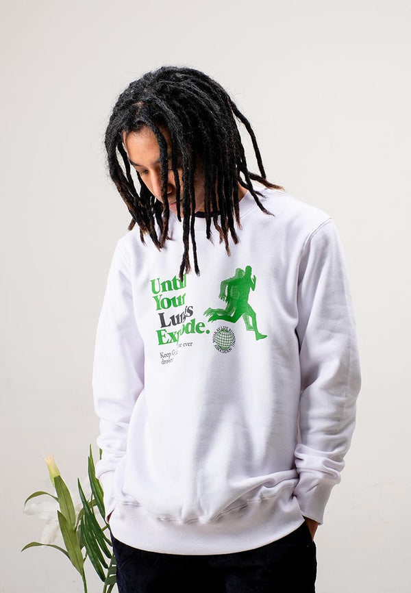 KEEP GOING WHITE CREWNECK