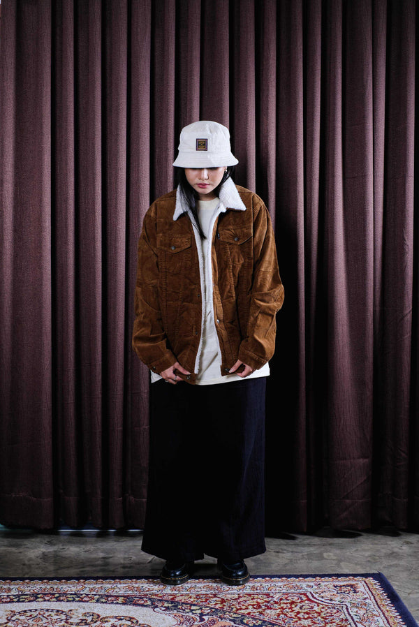 EMPIRE BROWN CORDUROY TRUCKER SHERPA JACKET