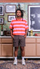 CURRY PINK STRIPES TEE