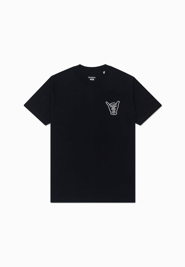 RIDE THE WAVE BLACK TEE
