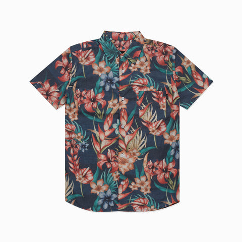 NEIRO NAVY FLORAL PRINT SHIRT