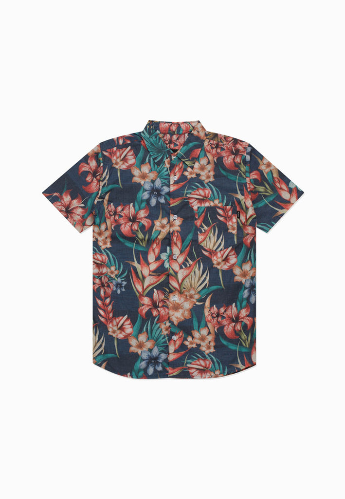 NEIRO NAVY FLORAL PRINT SHIRT