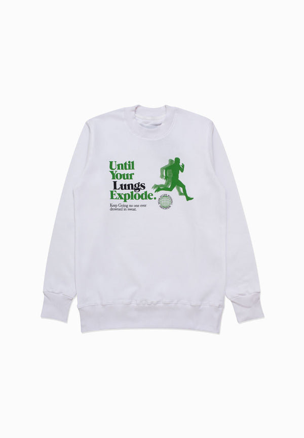 KEEP GOING WHITE CREWNECK