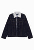 EMPIRE BLUE INDIGO DENIM TRUCKER SHERPA JACKET