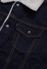 EMPIRE BLUE INDIGO DENIM TRUCKER SHERPA JACKET