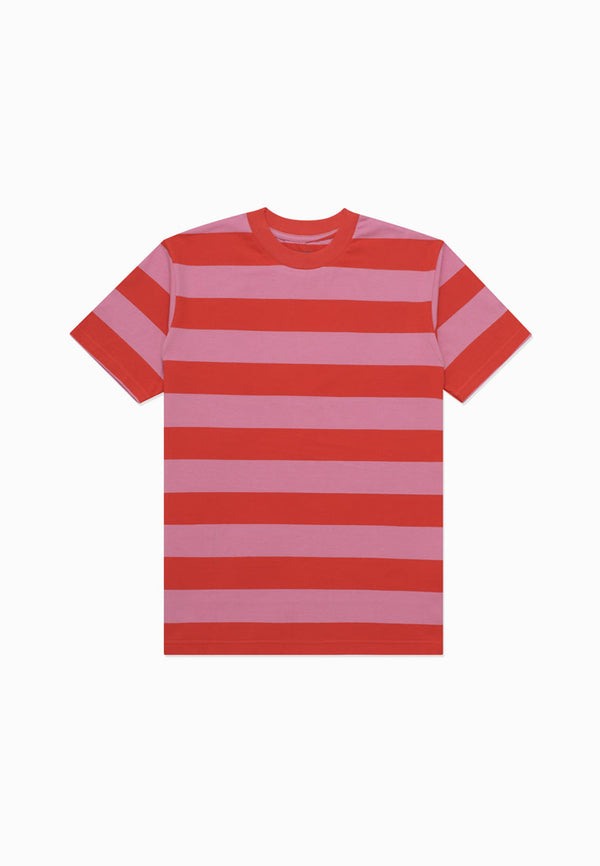 CURRY PINK STRIPES TEE
