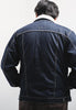 EMPIRE BLUE INDIGO DENIM TRUCKER SHERPA JACKET