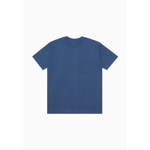 Moskav Round Logo Blue Pocket Tee