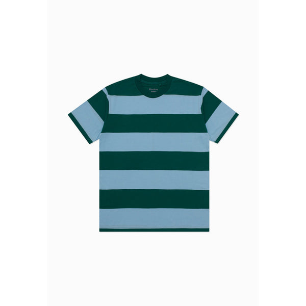 Moskav Huby Bottle Green Stripe Tee