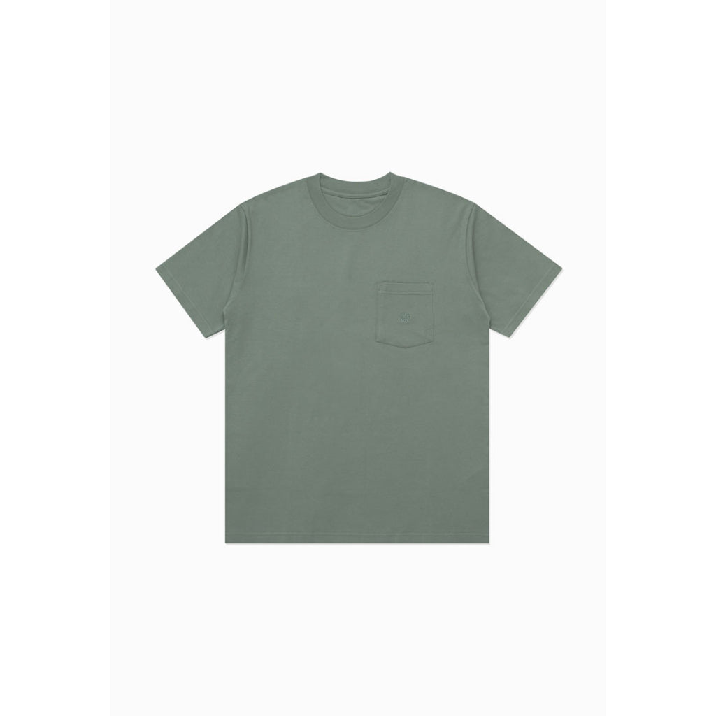 Moskav Round Logo Sage Pocket Tee