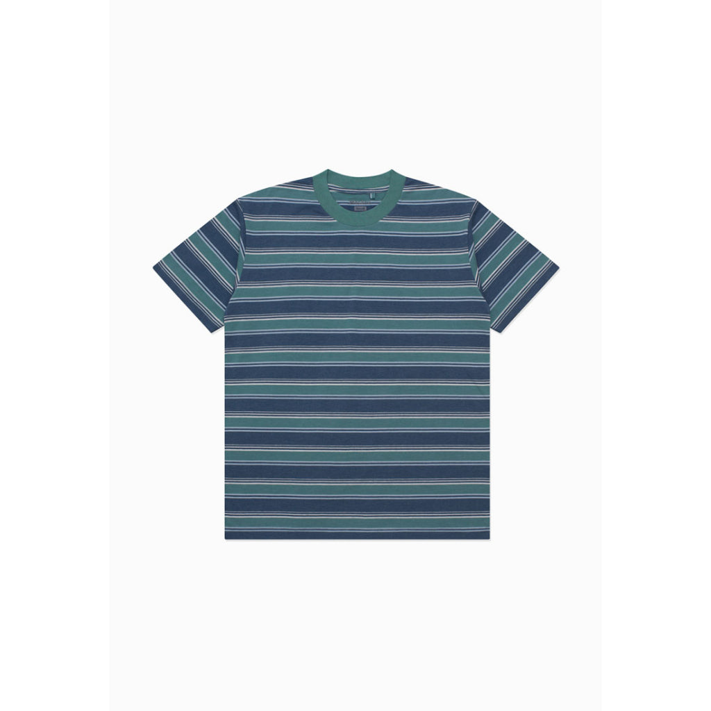 Moskav Ashley Navy Green Stripe Tee