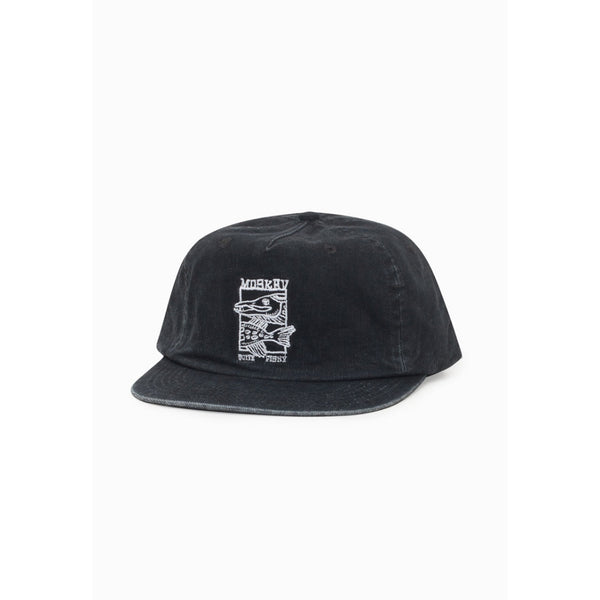 Moskav Quite Fishy Black Wash 6 Panels Hat