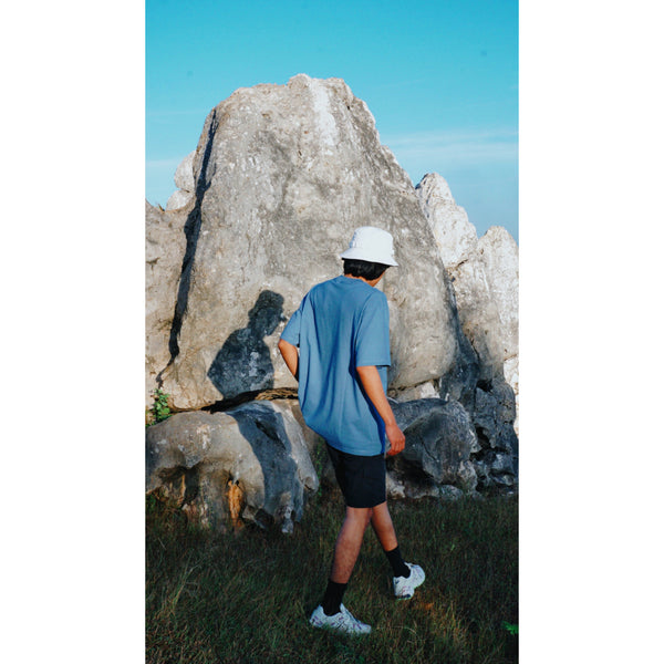 Moskav Round Logo Blue Pocket Tee