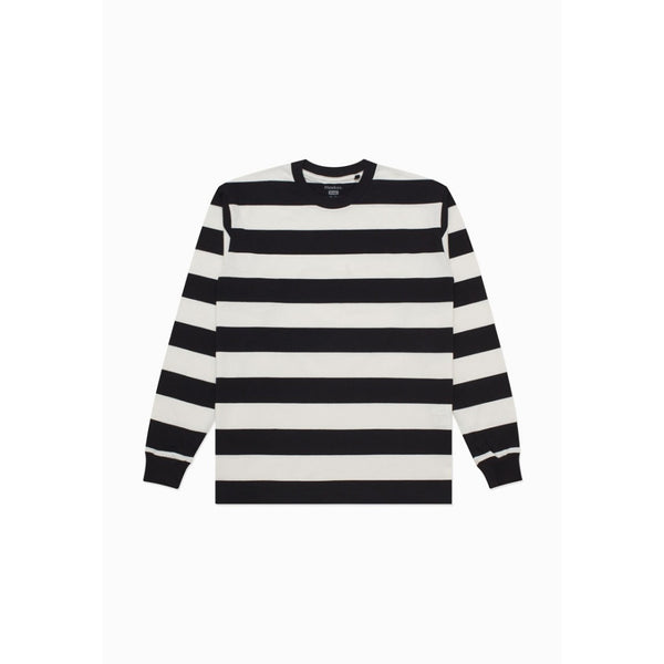 Moskav Cave Black White Stripe Long Sleeve Tee