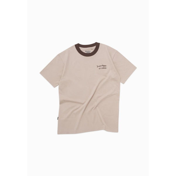 Moskav Les Sardines Light Brown RInger Tee