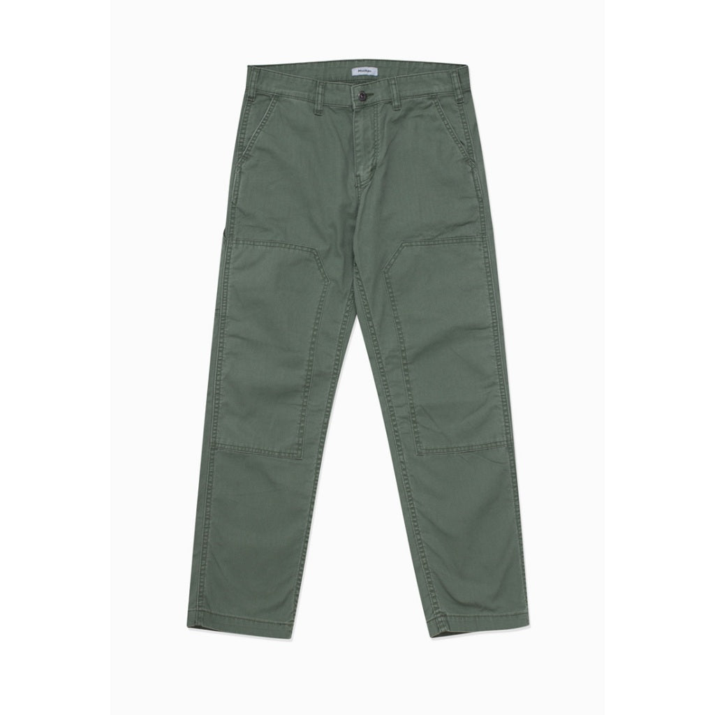 Moskav Double Knee Green Wash HerringBone Pants