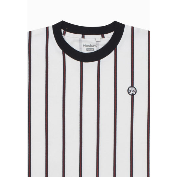 Moskav Walsham White Stripe Tee