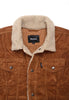 EMPIRE SOLID BROWN CORDUROY TRUCKER SHERPA JACKET
