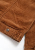 EMPIRE SOLID BROWN CORDUROY TRUCKER SHERPA JACKET