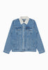 EMPIRE BLUE DENIM TRUCKER SHERPA JACKET