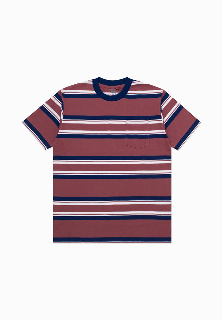 Moskav Cascade Maroon Stripe Tee