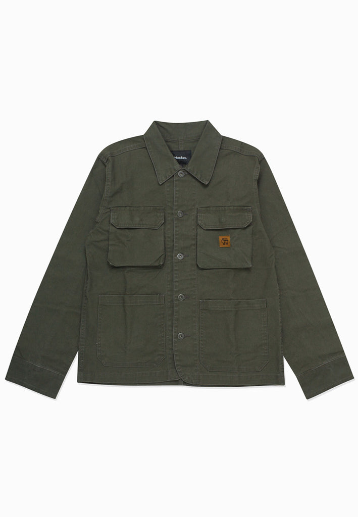 Moskav Military Chore Round Logo Olive Jacket