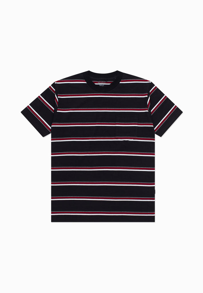 Moskav Hebburn Black Stripe Tee