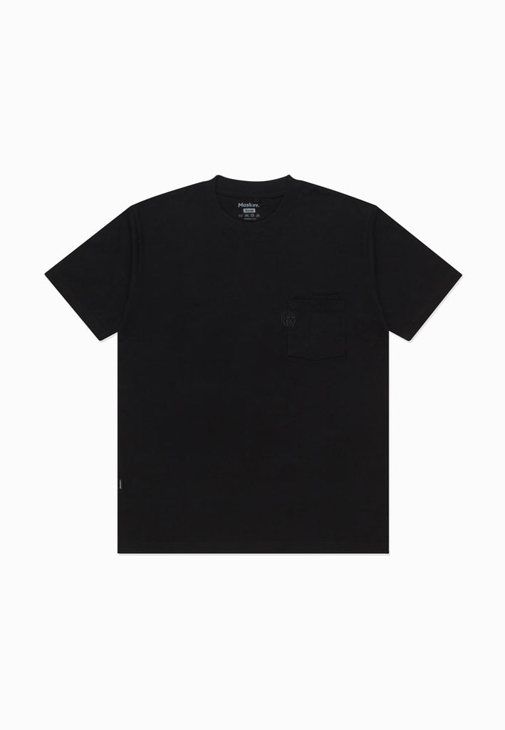 Moskav Short Signature Black Double Pocket Tee