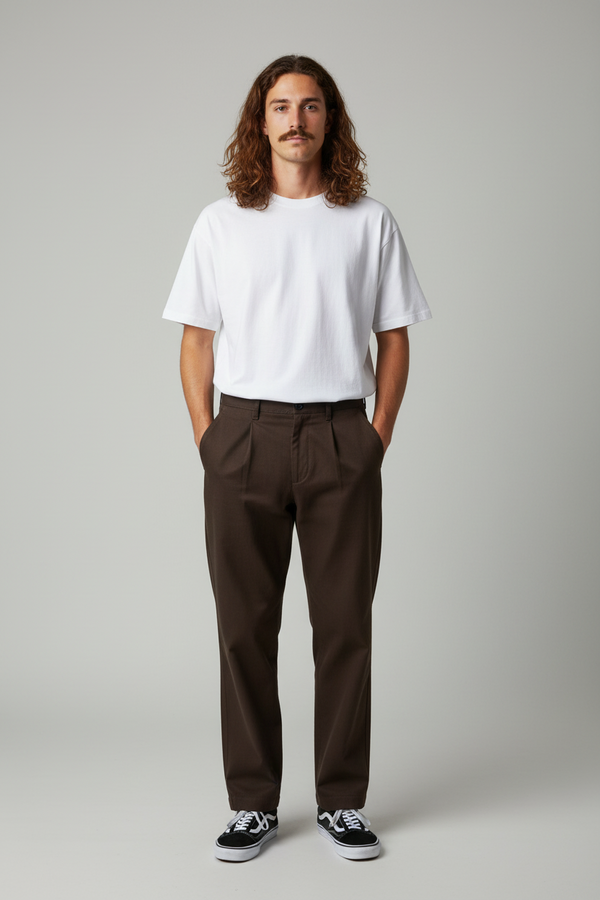 Moskav Garner Brown Chino Regular Work Pants