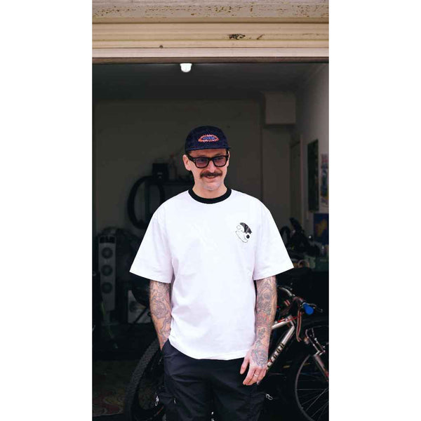 Moskav Fin & Fun White-Black Tee