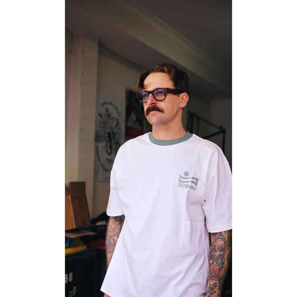 Moskav Modern Waves White-Green Tee