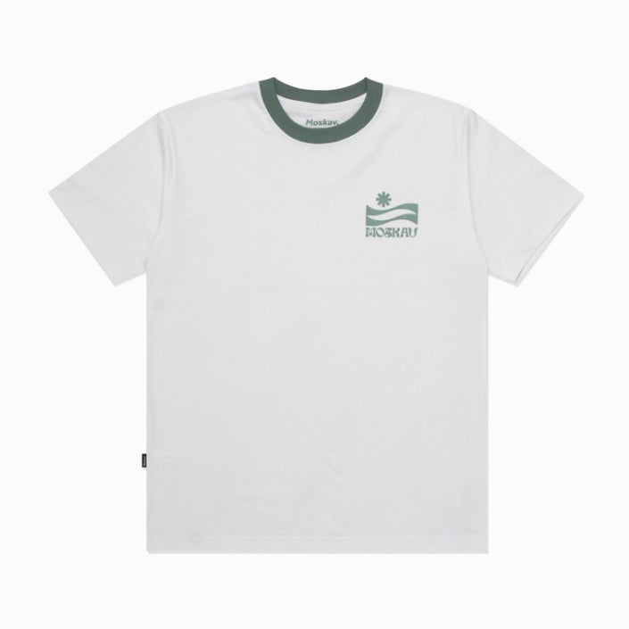 Moskav Modern Waves White-Green Tee