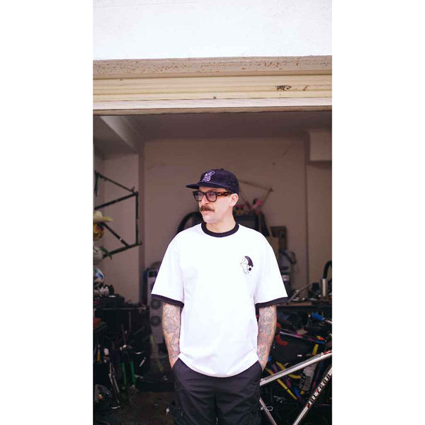 Moskav Fin & Fun White-Black RInger Tee