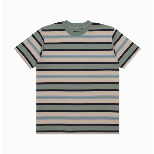 Moskav Coastal Sage Stripe Tee